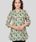 Saree swarg cotton blend printed short kurti