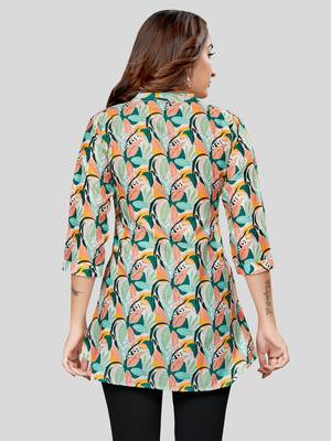  cotton blend printed short kurti 2