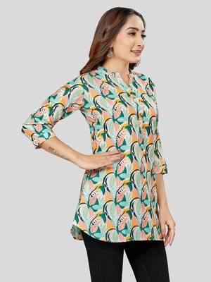  cotton blend printed short kurti 3
