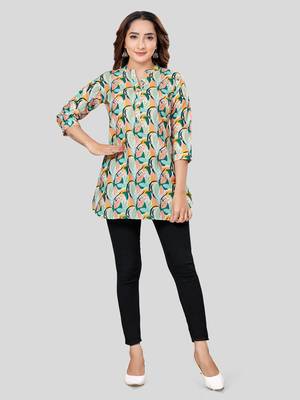  cotton blend printed short kurti 5