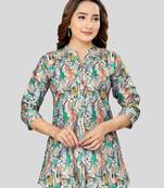 Saree swarg cotton blend printed short kurti