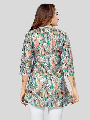  cotton blend printed short kurti 2