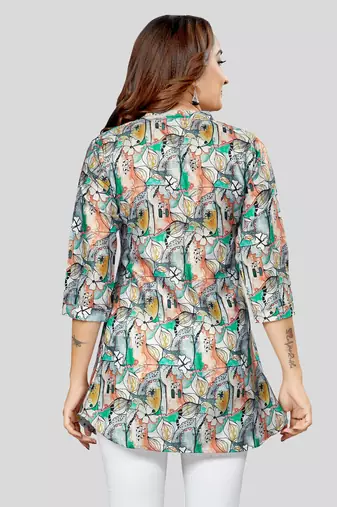 cotton blend printed short kurti