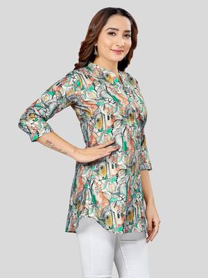  cotton blend printed short kurti 3