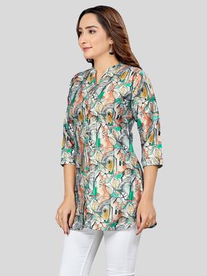  cotton blend printed short kurti 4