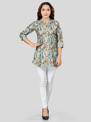  cotton blend printed short kurti 5