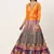 Bandhni Patola Type Digital Print Shiney Satin Croptop Lehenga Choli With Unstitched Blouse For Women and Girls