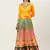 Bandhni Patola Type Digital Print Shiney Satin Croptop Lehenga Choli With Unstitched Blouse For Women and Girls
