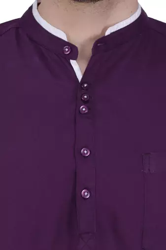 men's linen cotton casual short kurta