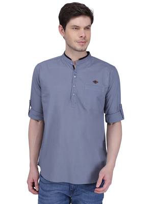 men's linen cotton casual short kurta 1