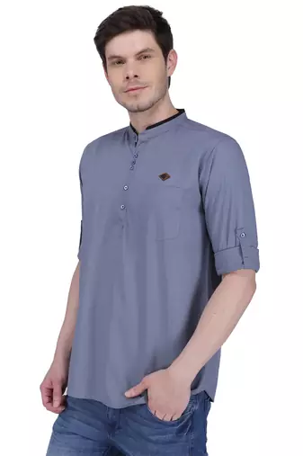 men's linen cotton casual short kurta