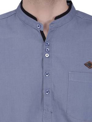 men's linen cotton casual short kurta 5
