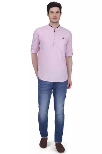 men's linen cotton casual short kurta
