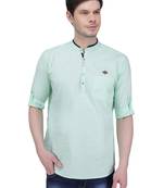 men's linen cotton casual short kurta