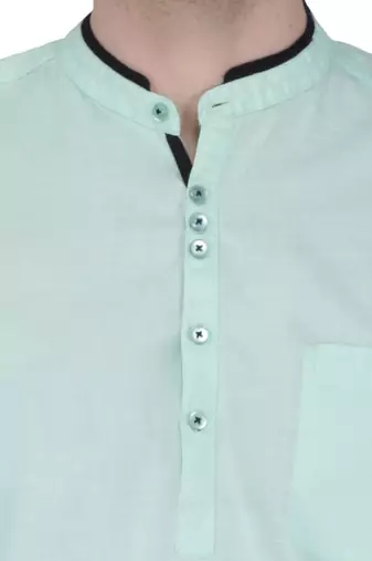 men's linen cotton casual short kurta
