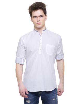 men's linen cotton casual short kurta 1