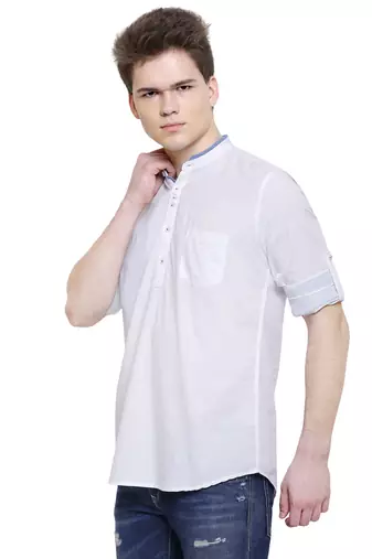 men's linen cotton casual short kurta