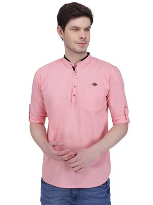 men's linen cotton casual short kurta 1