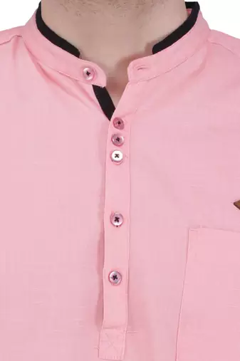 men's linen cotton casual short kurta