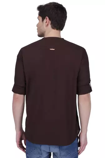 men's linen cotton casual short kurta