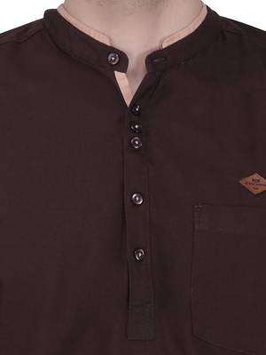 men's linen cotton casual short kurta 5