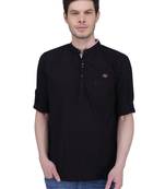 men's linen cotton casual short kurta