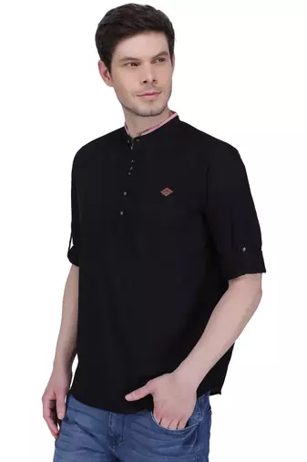 men's linen cotton casual short kurta