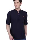 men's linen cotton casual short kurta