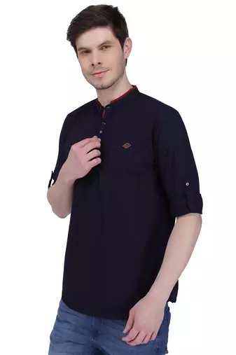 men's linen cotton casual short kurta