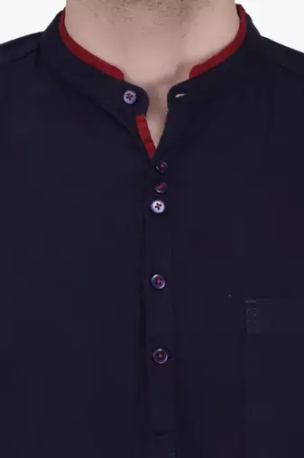 men's linen cotton casual short kurta