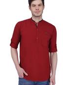 men's linen cotton casual short kurta