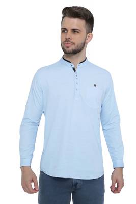 men's linen cotton casual short kurta 1