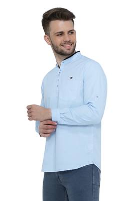 men's linen cotton casual short kurta 3