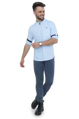 men's linen cotton casual short kurta 4