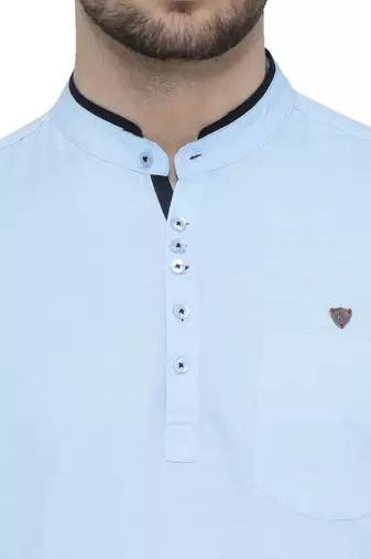 men's linen cotton casual short kurta