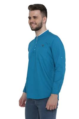 men's linen cotton casual short kurta 3