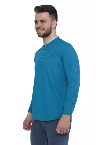men's linen cotton casual short kurta