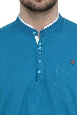men's linen cotton casual short kurta 5