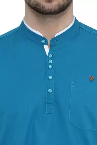 men's linen cotton casual short kurta