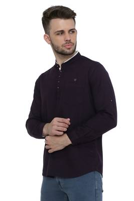 men's linen cotton casual short kurta 3