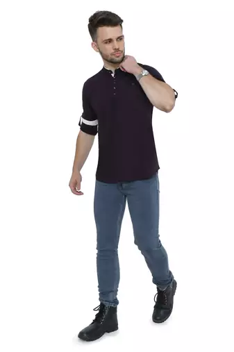 men's linen cotton casual short kurta