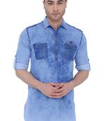 men's denim short pathani kurta