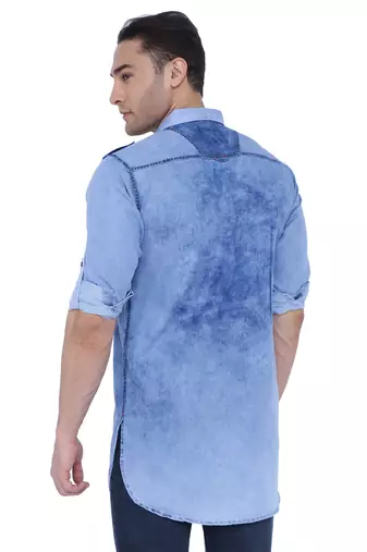 men's denim short pathani kurta