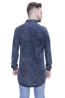men's denim short pathani kurta 2