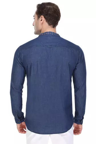 men's denim short kurta