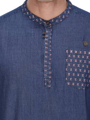 men's denim short kurta 5