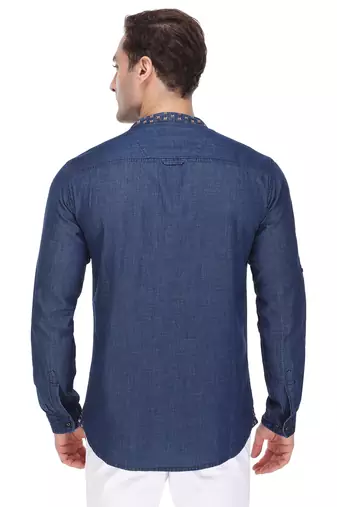 men's denim short kurta