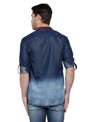 men's denim casual short kurta 2