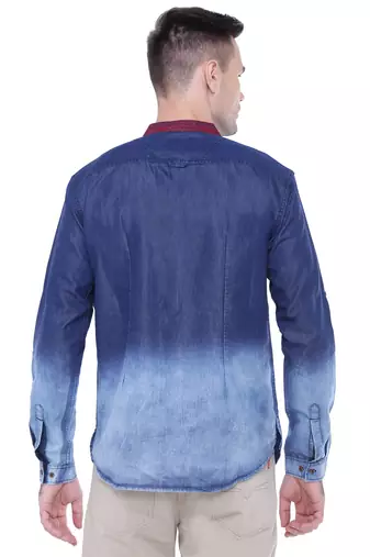 men's denim casual short kurta