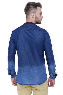 men's denim casual short kurta 2